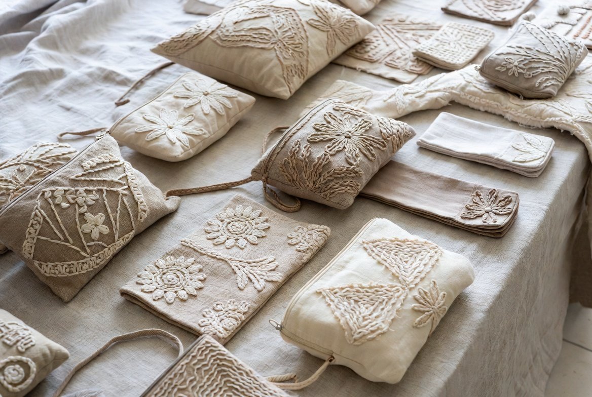 Textile and embroidery gift products